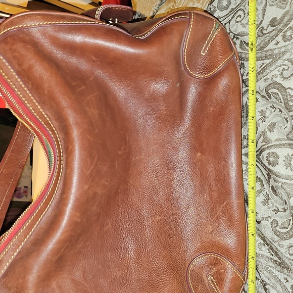 Dooney & Bourke Brown Leather Shoulder Bag,  Florentine,Italian